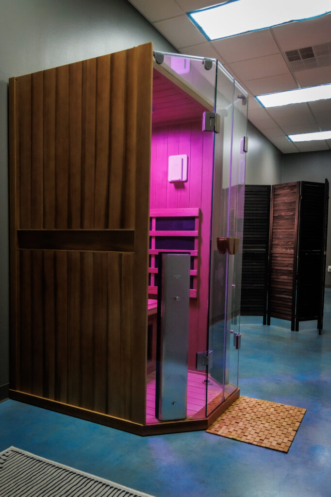 Infrared sauna at Go Yoga Express