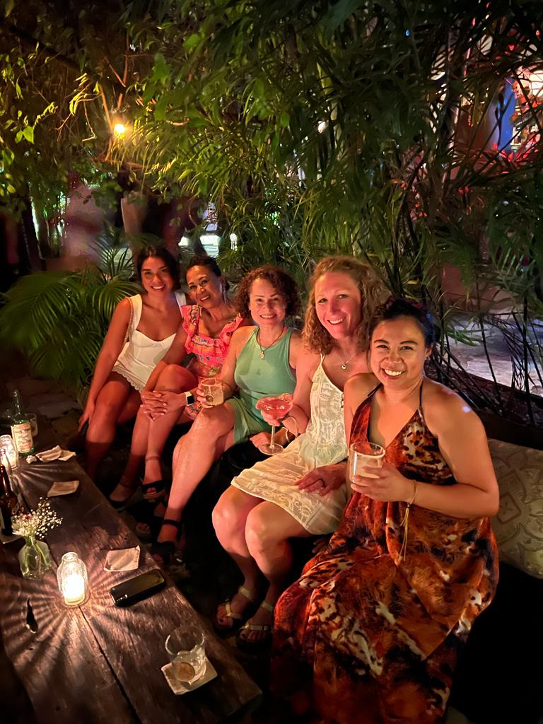 Our off-site dinner during our Tulum Yoga Retreat in 2022 at Gitano